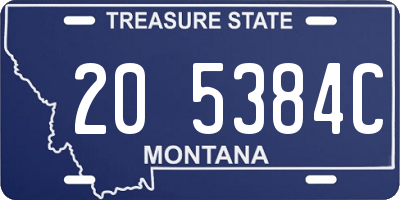 MT license plate 205384C