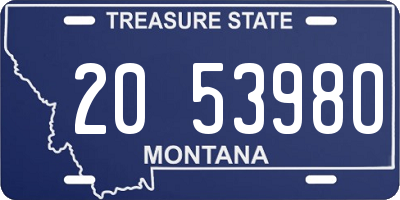 MT license plate 205398O
