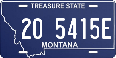 MT license plate 205415E