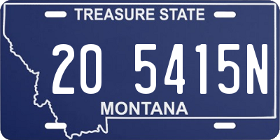 MT license plate 205415N