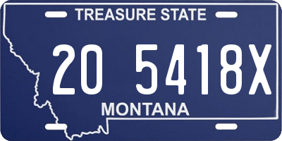 MT license plate 205418X