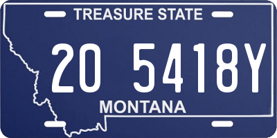 MT license plate 205418Y