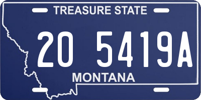 MT license plate 205419A