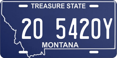 MT license plate 205420Y