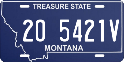 MT license plate 205421V
