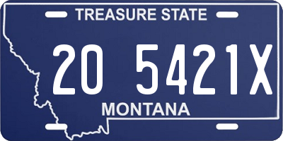MT license plate 205421X