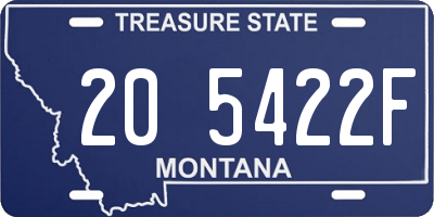 MT license plate 205422F