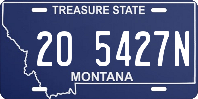 MT license plate 205427N