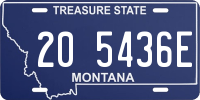 MT license plate 205436E