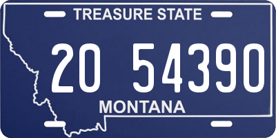 MT license plate 205439O