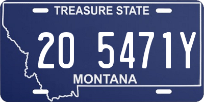 MT license plate 205471Y