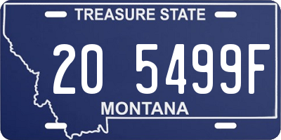 MT license plate 205499F