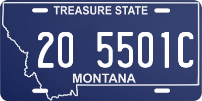 MT license plate 205501C