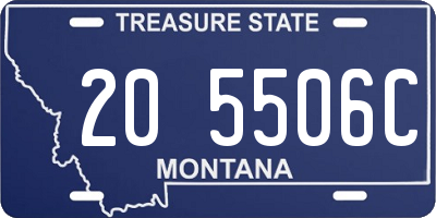 MT license plate 205506C