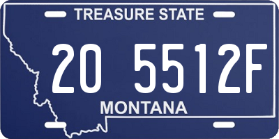 MT license plate 205512F