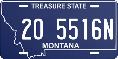 MT license plate 205516N