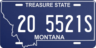 MT license plate 205521S