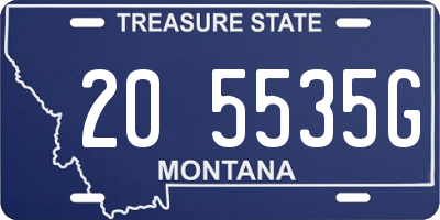 MT license plate 205535G