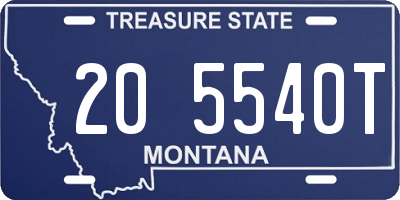 MT license plate 205540T