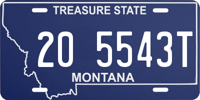 MT license plate 205543T