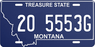 MT license plate 205553G