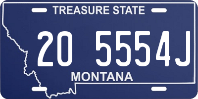 MT license plate 205554J