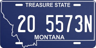 MT license plate 205573N