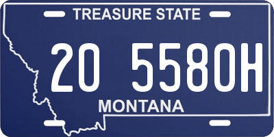 MT license plate 205580H