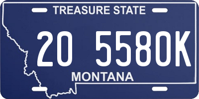 MT license plate 205580K