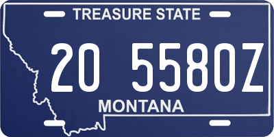 MT license plate 205580Z