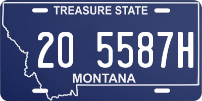 MT license plate 205587H