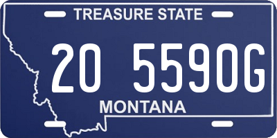 MT license plate 205590G