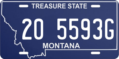 MT license plate 205593G