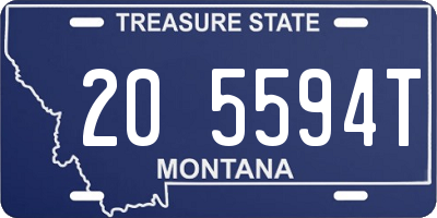 MT license plate 205594T