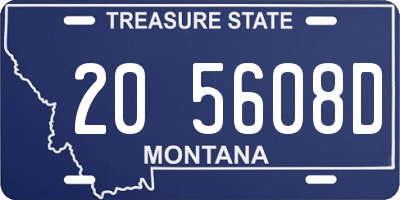 MT license plate 205608D