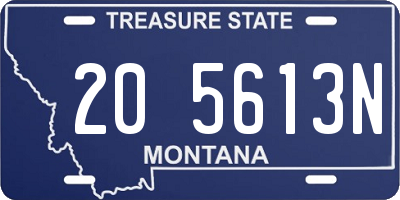 MT license plate 205613N