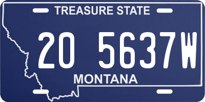 MT license plate 205637W
