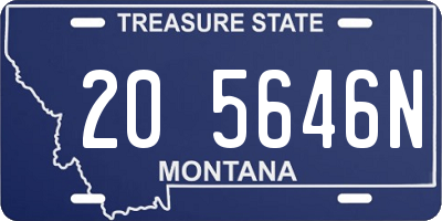 MT license plate 205646N