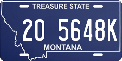 MT license plate 205648K