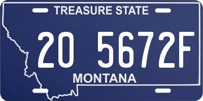 MT license plate 205672F