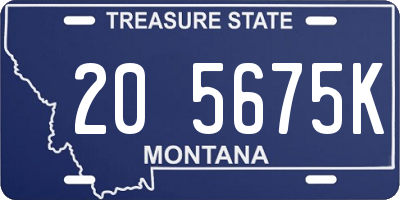 MT license plate 205675K
