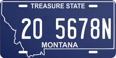 MT license plate 205678N
