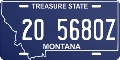MT license plate 205680Z