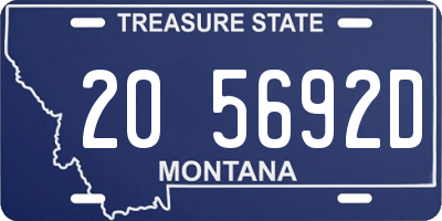MT license plate 205692D