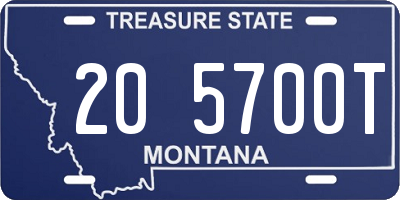 MT license plate 205700T
