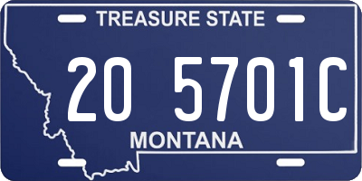 MT license plate 205701C