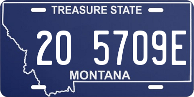 MT license plate 205709E