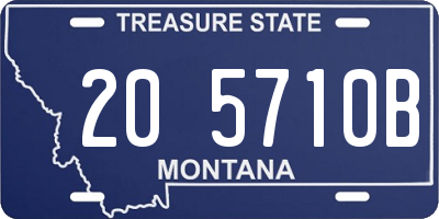 MT license plate 205710B