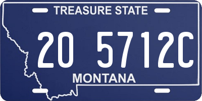 MT license plate 205712C