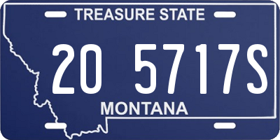 MT license plate 205717S